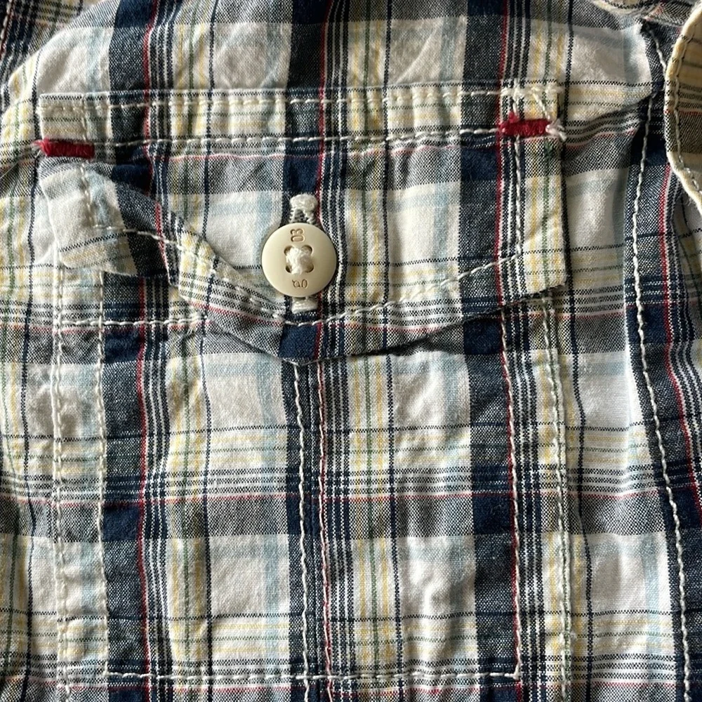 OshKosh B'gosh  button down long sleeve plaid shirt 24M